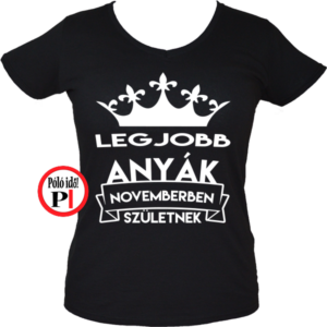 szülinapi póló novemberben születnek fekete