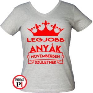 szülinapi póló novemberben születnek szürke