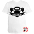 edző póló kettlebell fehér