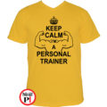 edző póló personal training citrom