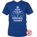 edző póló personal training kék