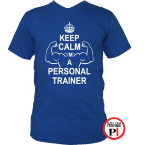 edző póló personal training kék