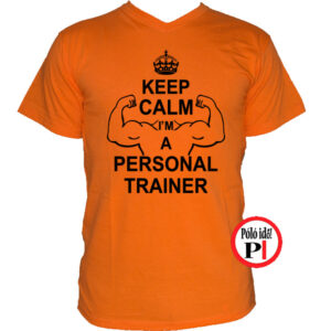 edző póló personal training narancs