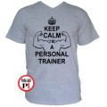 edző póló personal training szürke