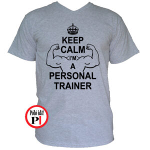 edző póló personal training szürke