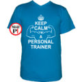 edző póló personal training világos kék
