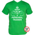 edző póló personal training zöld
