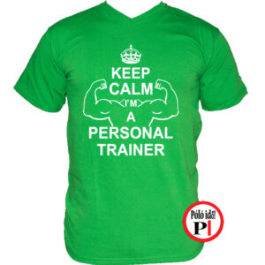edző póló personal training zöld