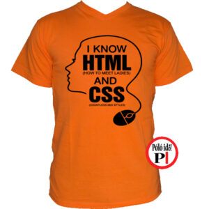 gamer póló html and css narancs