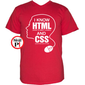 gamer póló html and css piros