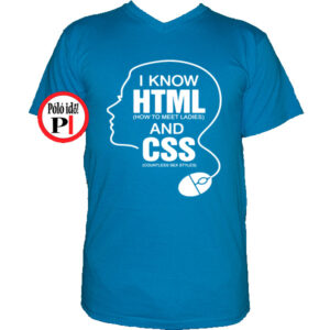 gamer póló html and css világos kék