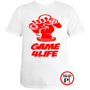 gamer pólók game for life fehér