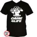 gamer pólók game for life fekete