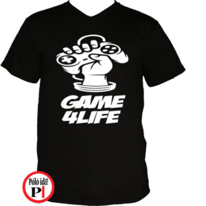 gamer pólók game for life fekete