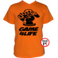 gamer pólók game for life narancs