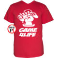 gamer pólók game for life piros