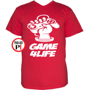 gamer pólók game for life piros