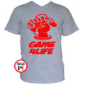 gamer pólók game for life szürke