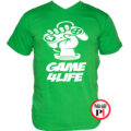 gamer pólók game for life zöld