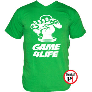 gamer pólók game for life zöld