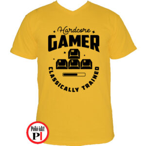 gamer pólók hardcore citrom