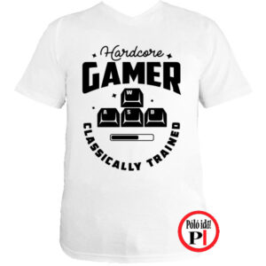 gamer pólók hardcore fehér