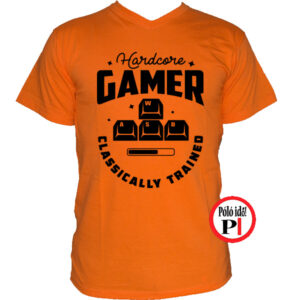 gamer pólók hardcore narancs