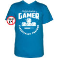 gamer pólók hardcore világos kék