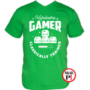 gamer pólók hardcore zöld