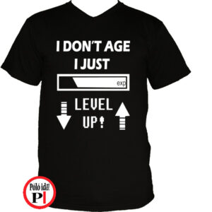 gamer pólók level up fekete