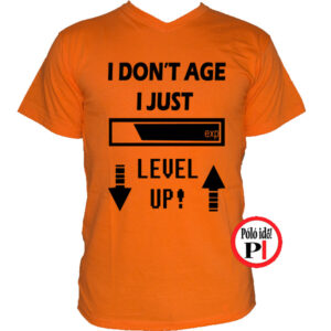 gamer pólók level up narancs