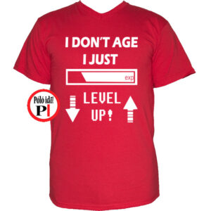 gamer pólók level up piros