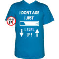 gamer pólók level up világos kék