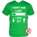 gamer pólók level up zöld