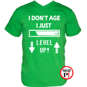 gamer pólók level up zöld
