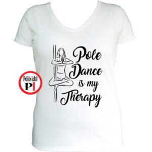 rúdtánc póló therapy fehér