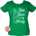rúdtánc póló therapy zöld