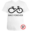 biciklis póló bike forever fehér