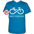 biciklis póló bike forever világos kék