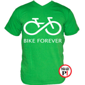 biciklis póló bike forever zöld