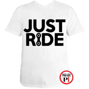 biciklis póló just ride fehér