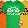biciklis póló recycle