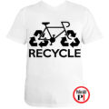biciklis póló recycle fehér