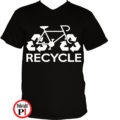 biciklis póló recycle fekete