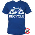 biciklis póló recycle kék