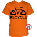 biciklis póló recycle narancs