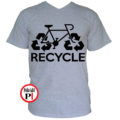 biciklis póló recycle szürke