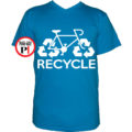 biciklis póló recycle világos kék