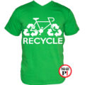 biciklis póló recycle zöld