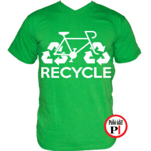 biciklis póló recycle zöld
